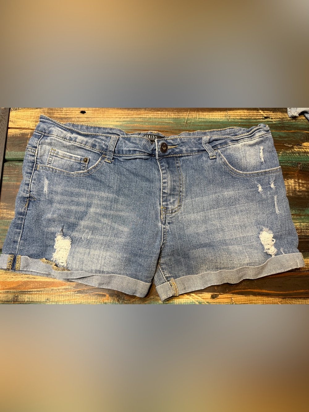 Light Wash Denim Shorts